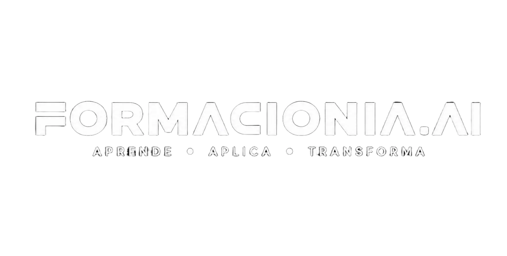 Logo blanco de Formación IA — Plataforma de cursos de Inteligencia Artificial online