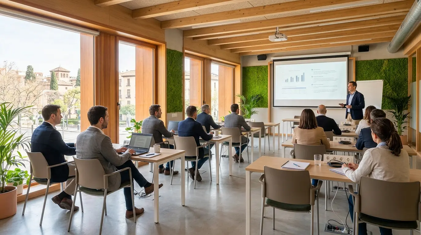 Aula de formación presencial en inteligencia artificial